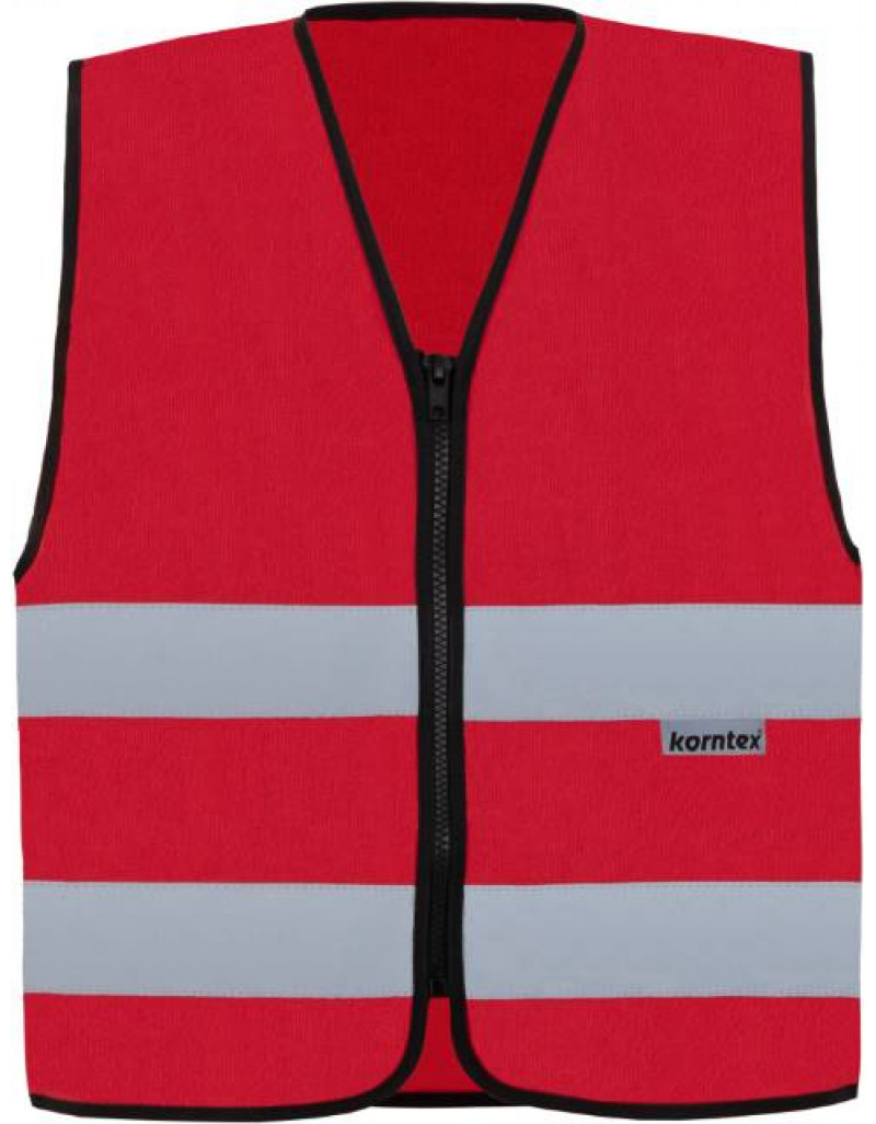 Vestă de lucru cu fermoar și elemente reflectorizante